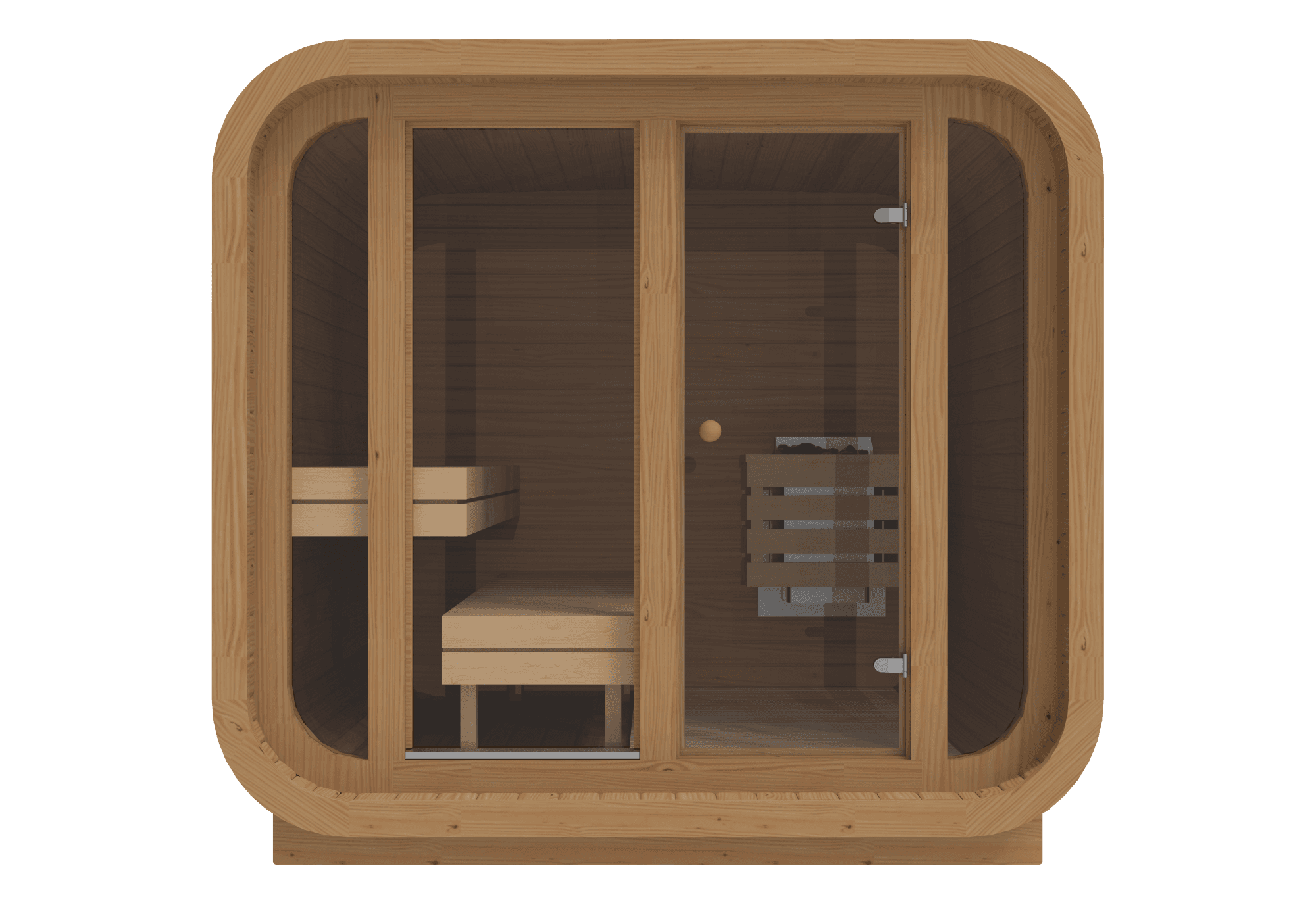 RecoSauna Sisu Square Sauna 2.3 x 2.3 m - Thermowood, image 1