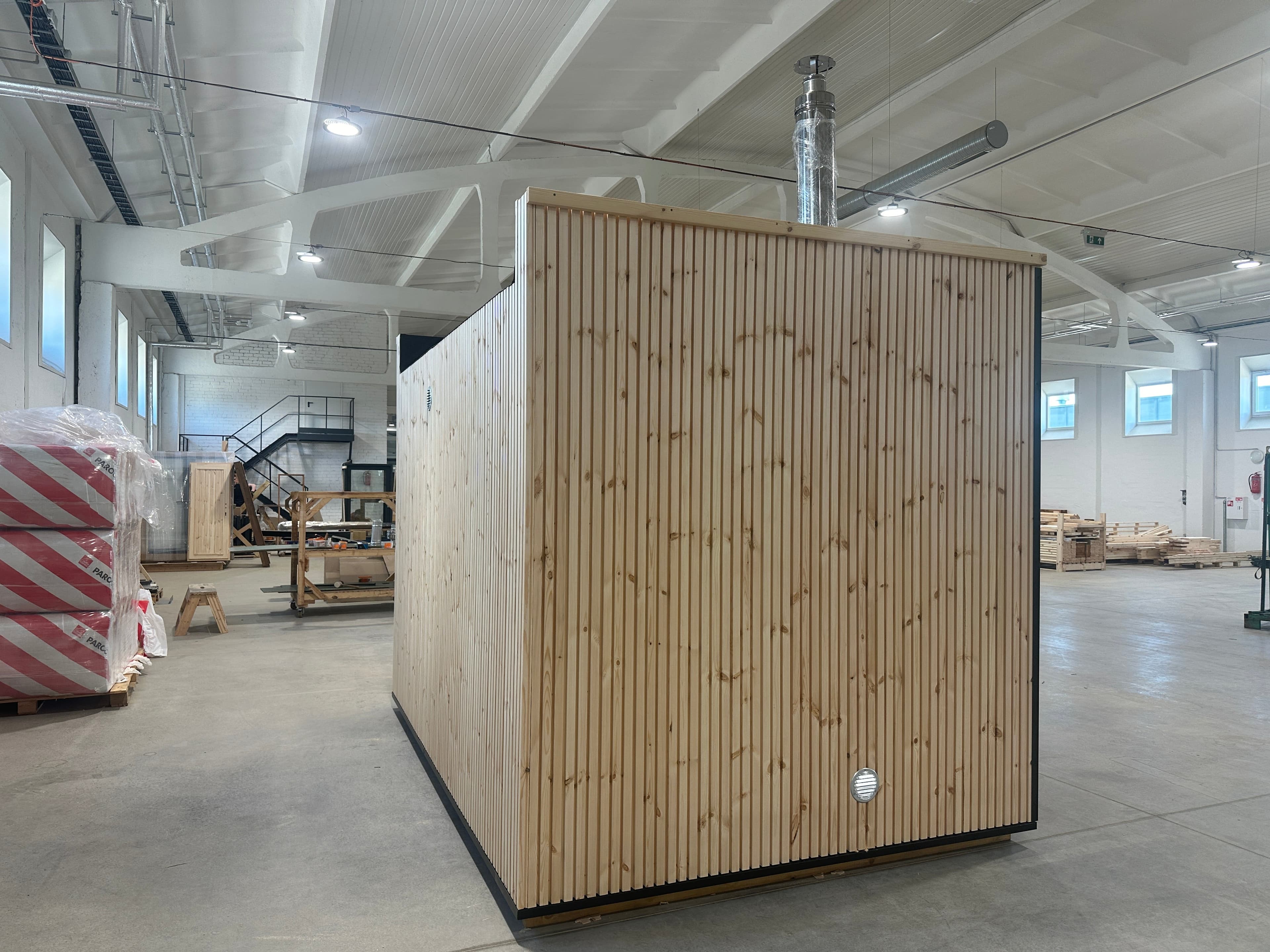 RecoSauna Lumi Luxury Modern Sauna 2.3 × 3.4 m - Pinewood, interior