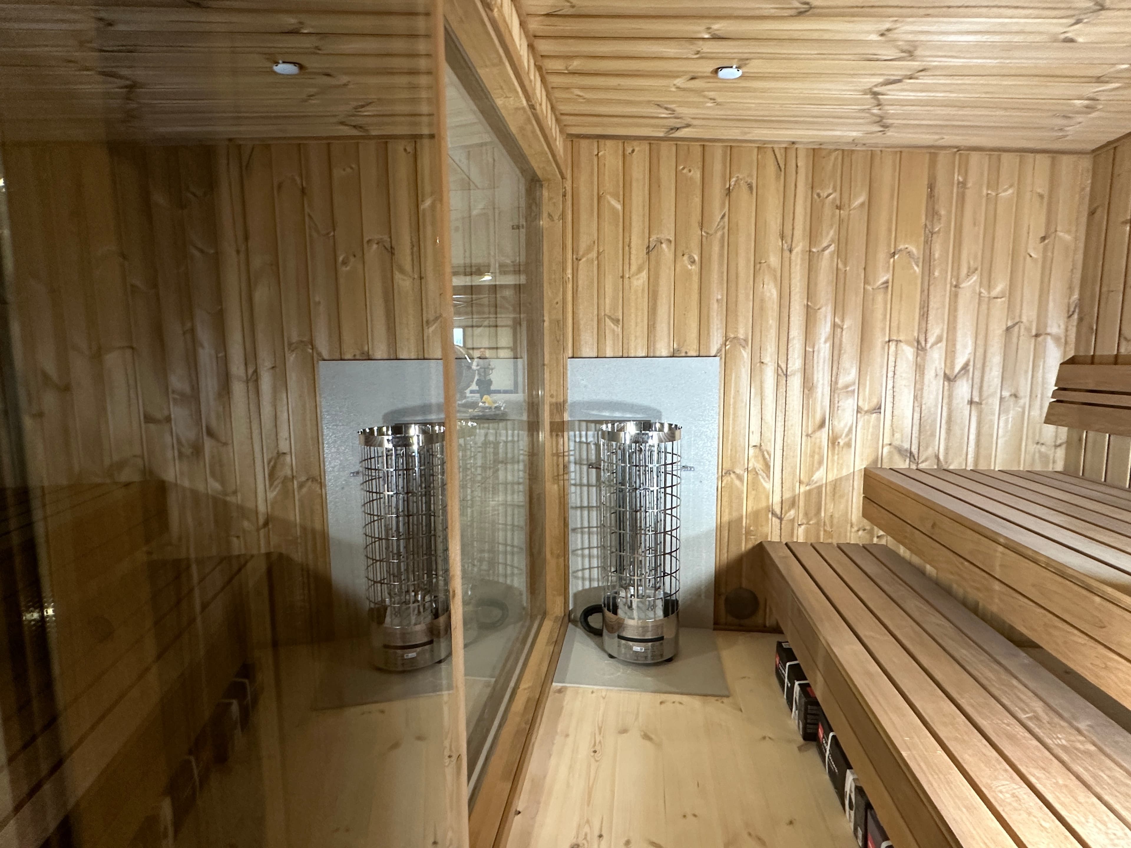 RecoSauna Lumi Luxury Modern Sauna 2.3 × 4.4 m - Thermowood, interior